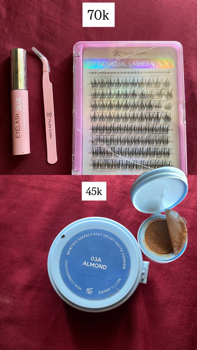 WTS PL+NEW Make Up/Skincare
- Instaperfect loose powder
- Wardah Lightening Powder Foundation
- Dazzle Me Pressed Foundation
- Eyeshadow (no merk, beli di malioboro)
- Saniye Liquid Contour
- Madame Gie Browcara
- Mlen Diary Lashes
- Skintific 
Dom Crb, CO oren