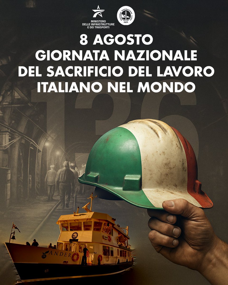 🇮🇹 8 agosto – Giornata nazionale del Sacrificio del Lavoro Italiano nel Mondo
Ricordiamo i 136 italiani caduti a Marcinelle nel 1956 e tutte le vittime del lavoro all’estero.
Il loro impegno e sacrificio restano parte viva della nostra memoria collettiva.
#8Agosto #Marcinelle
