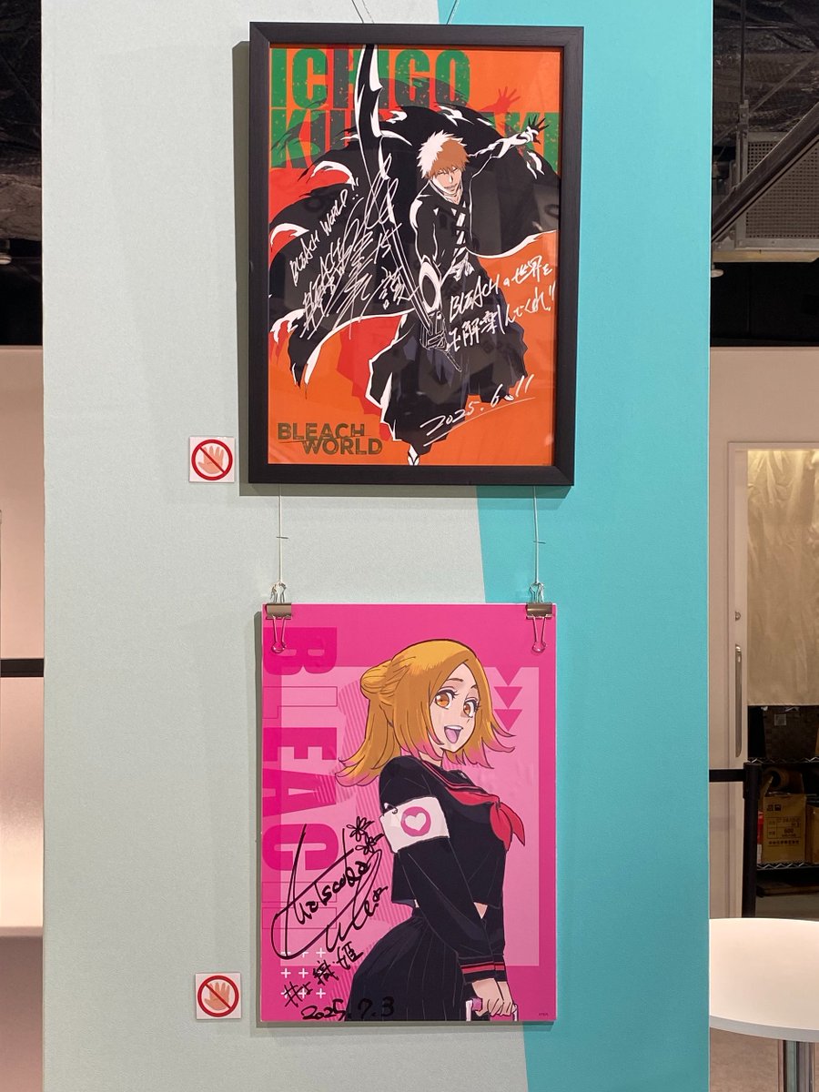 ◤BLEACH WORLD 大阪会場◢

東京会場に引き続き、
森田さんと松岡さんのサインも展示中✨

ご来場お待ちしております！

※8/8〜11は事前予約が必要です。

▼HPはこちら
event.bandainamco-am.co.jp/cx/bleach-worl… 

#BLEACHWORLD #BLEACH