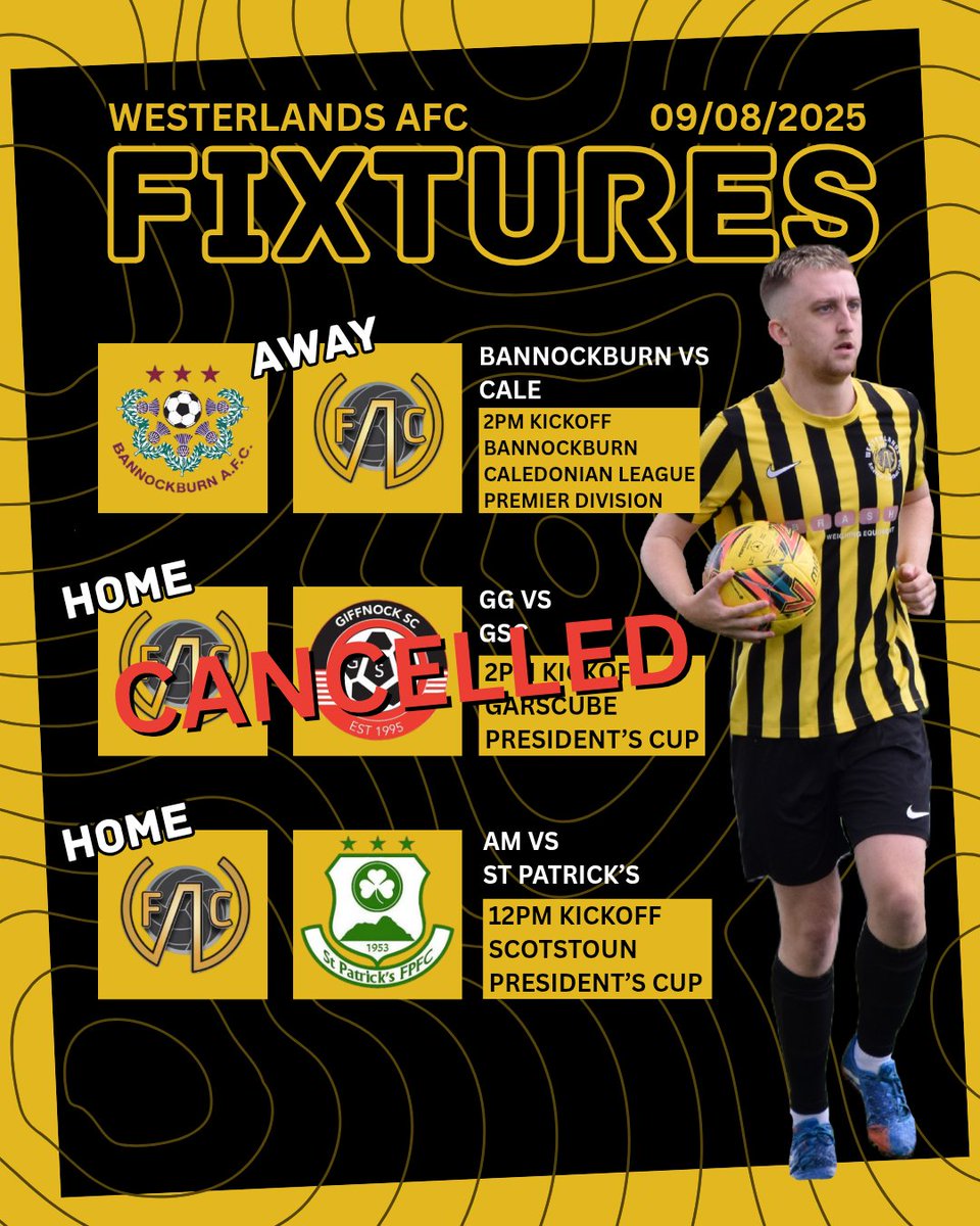 2 out of 3 squads back in competitive action to get the season underway...

Good luck to all the boys!

Up the Westies! 🟡⚫