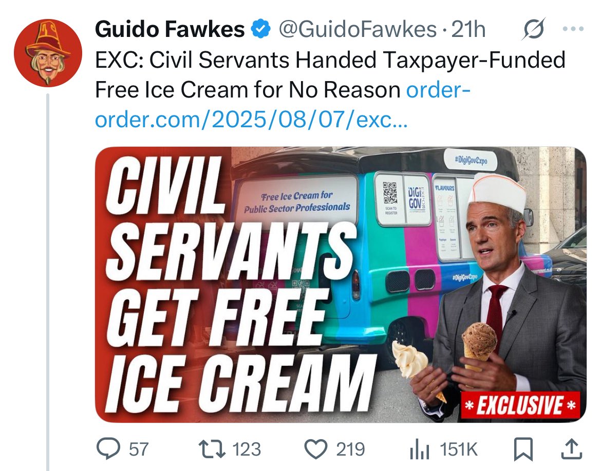 Emma 💛💙🇩🇰🇬🇧🇪🇺 (@monkemma) on Twitter photo Oh my God - this has to be THE most obsurd <a href="/GuidoFawkes/">Guido Fawkes</a> “scoop” in a long time (and they have some truly terrible ones!)
🚨Civil Servants Handed Taxpayer- Funded Free Ice Cream for No Reason🚨
It was neither taxpayer-funded NOR for no reason🙄
Quick 🧵
1/7 Oh my God - this has to be THE most obsurd <a href="/GuidoFawkes/">Guido Fawkes</a> “scoop” in a long time (and they have some truly terrible ones!)
🚨Civil Servants Handed Taxpayer- Funded Free Ice Cream for No Reason🚨
It was neither taxpayer-funded NOR for no reason🙄
Quick 🧵
1/7