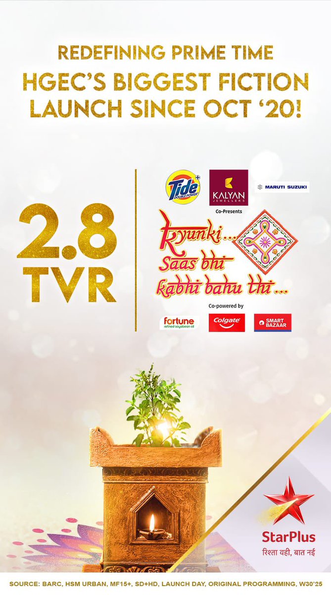 swatic12's tweet photo. Tulsi is back and so are the audiences! #Kyunki clocks 1.659B minutes watch time in week 1 — a NEW RECORD!
From TRP charts to streaming leaderboards https://t.co/oaWfkkjfjv
