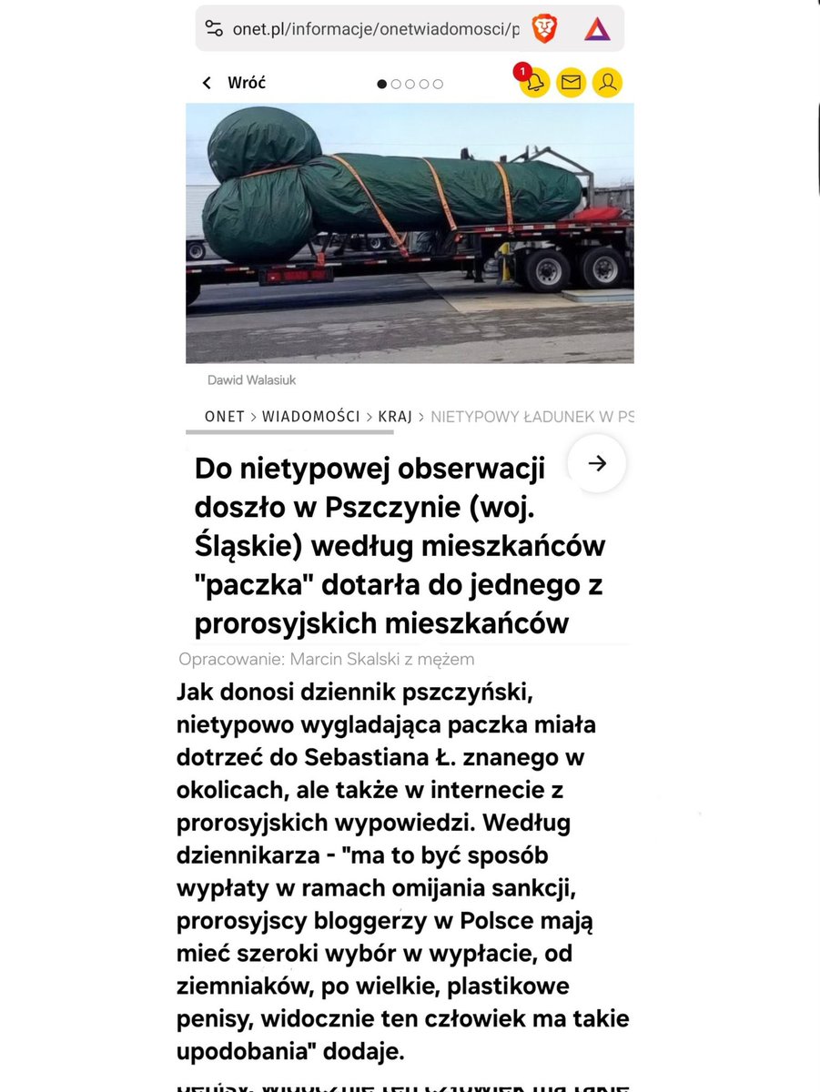 ‼️BREAKING NEWS‼️
Sensacja!! Dziennikarz „Do rzeczy” Marcin Skalski dostał nagrodę Pulitzera za ten przewspaniały artykuł, demaskujący rosyjskich propagandzistów w Polsce. 
Obyśmy mieli więcej takich bohaterów w naszych szeregach‼️‼️