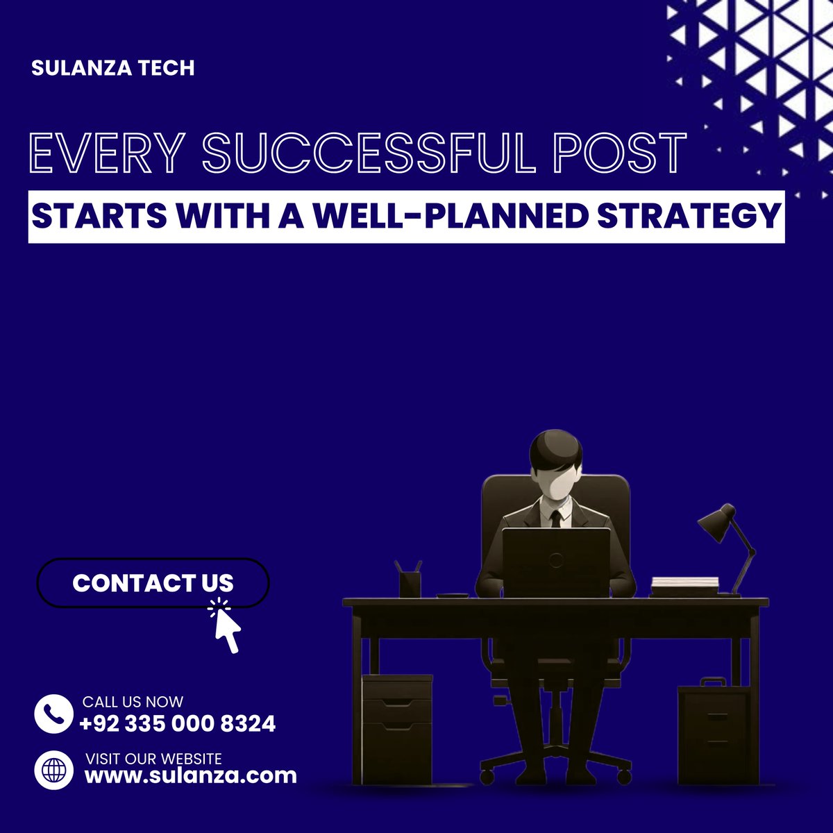 SulanzaTech's tweet image. Every Successful Post Started With A Well-Planned Strategy Behind every successful post is a strategy that works. At Sulanza Tech, we craft impactful digital strategies that drive results. 
#SulanzaTech #DigitalStrategy #SocialMediaSuccess #MarketingExperts #ContentWithPurpose