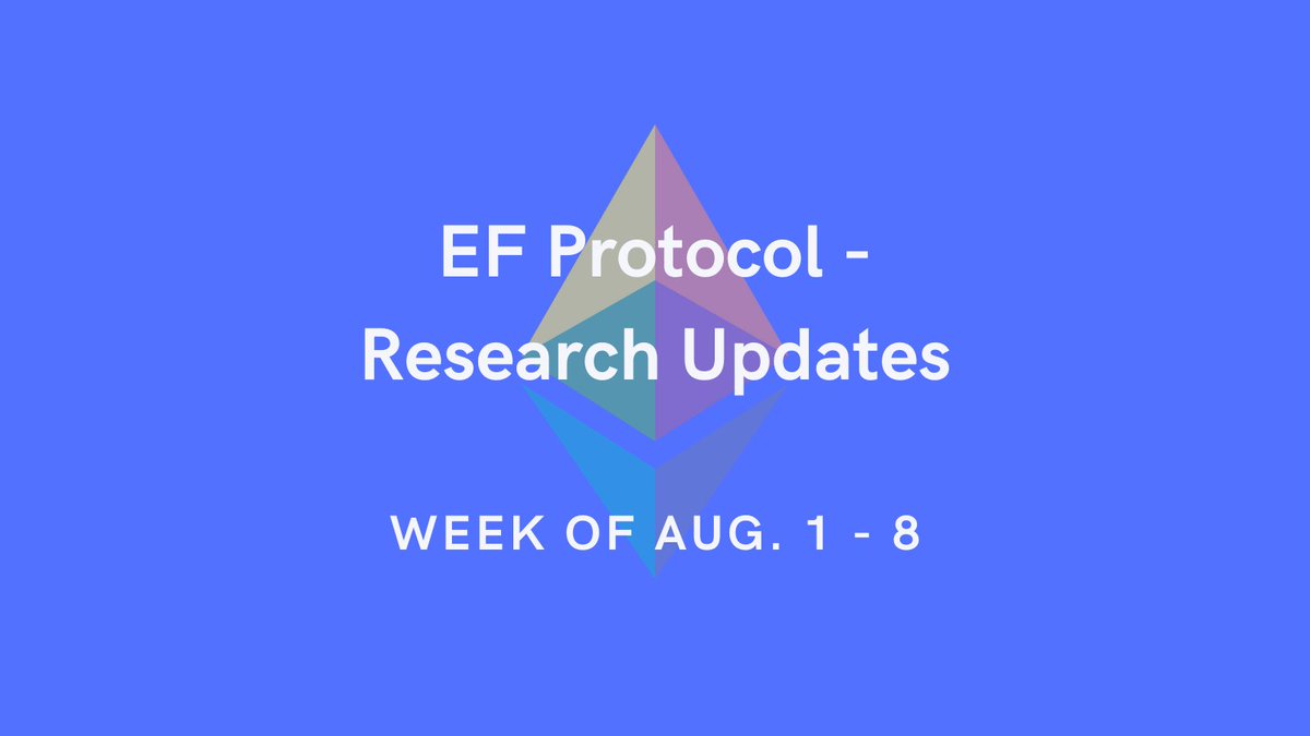 🧵This week’s EF Protocol research update covers new posts on

* Separating fork choice from finality in light of shorter slot times
*🆕EIP-7999: A unified multidimensional fee market
* Separating TX refunds from block gas accounting
* The zkEVM book ...&amp; more

All posts🔗👇🏼