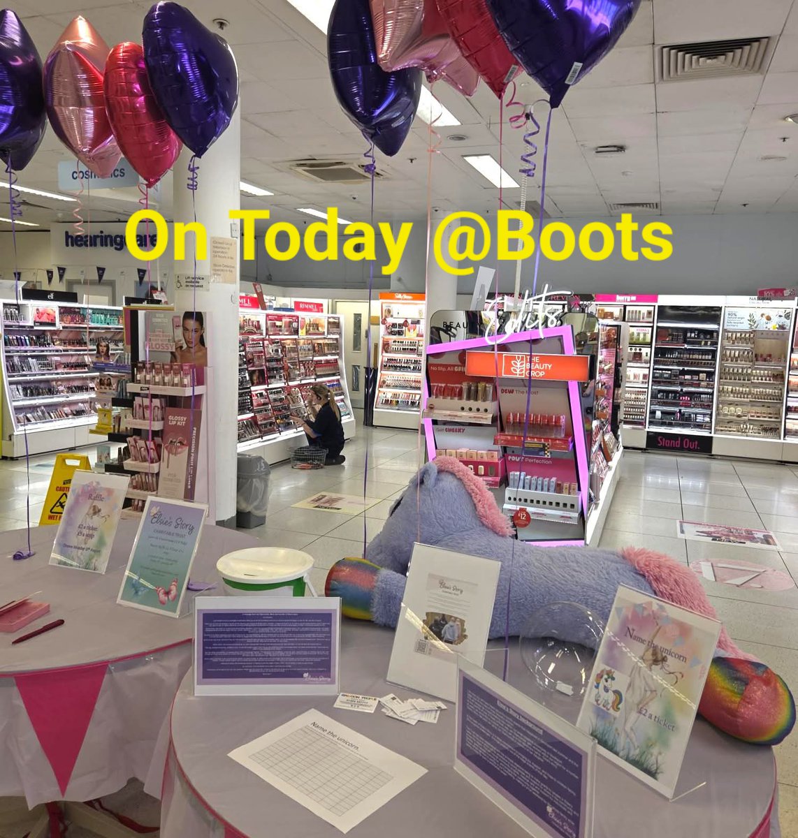TODAY &amp; Tomorrow Boots, here on the The Piazza, are having Fun Fundraising for Elsie's Story Charitable Trust. Hope you can pop in.
More information can be found on elsiesstory.org
Instagram @elsiedotstory  
#Kirklees #Huddersfield
