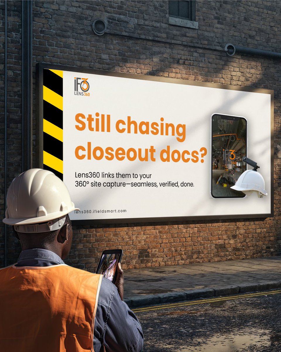 iFieldSmart_'s tweet image. Streamline your closeout process with Lens360! Link your documentation with verified 360º site captures to improve accuracy, speed, and safety on every project. Start your free trial today!

📞+1 (844) 358-0400
🌐 lens360.ifieldsmart.com
#lens360 #construction #projectcloseout