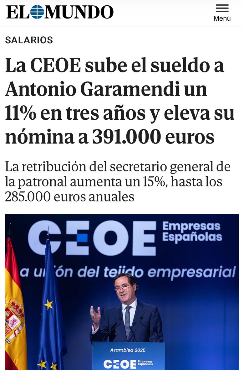 Este es el que no quiere que suba el salario mínimo.