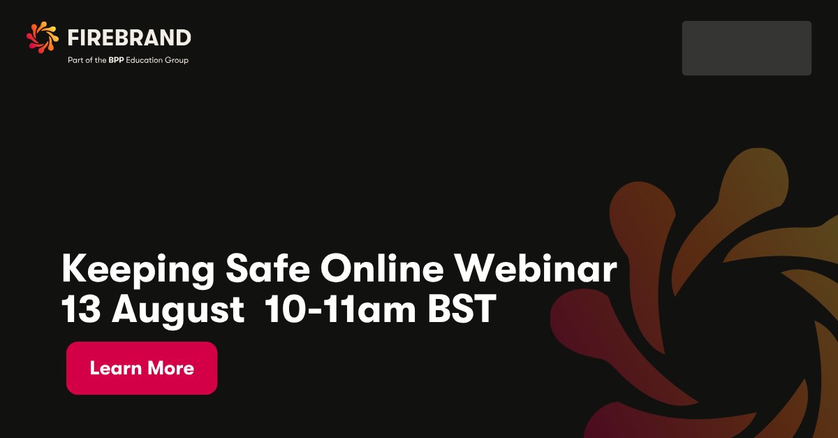 Join our free webinar to explore key online safety tips for home &amp; work. Learn how to spot threats, protect young users, and access powerful free resources.

Register now:firebrand.training/uk/webinars/ke…

#CyberSecurity #OnlineSafety #DigitalWellbeing #PreventAndProtect #CyberAwareness