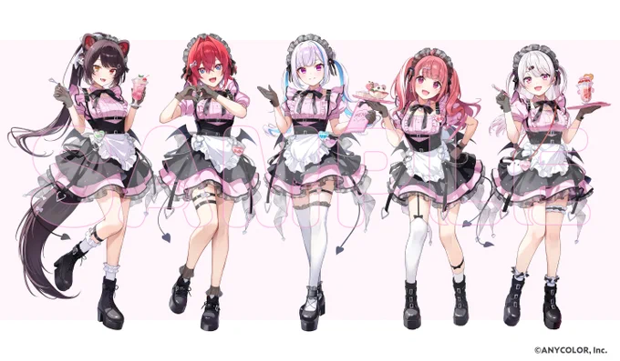 【にじさんじ #Café_Cutemare 】にて、アンジュ・カトリーナさん、戌亥とこさん、リゼ・ヘルエスタさん、笹木咲さん、椎名唯華さんの制作を担当させていただきました よろしくお願いします!