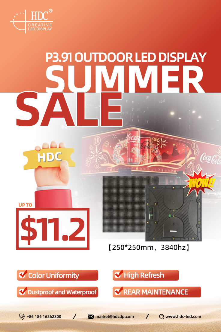 hdc_leddisplay's tweet image. ☀ Outdoor Brilliance, Hot Summer Deal! ☀
Our P3.91 Outdoor LED Display is now only $11.2 per module!

📩 DM us or drop your contact for full specs &amp;amp; quote.
#LEDdisplay #OutdoorLED #HDCdisplay #P391LED #LEDscreen #SummerDeals #OutdoorAdvertising #HDCfactory