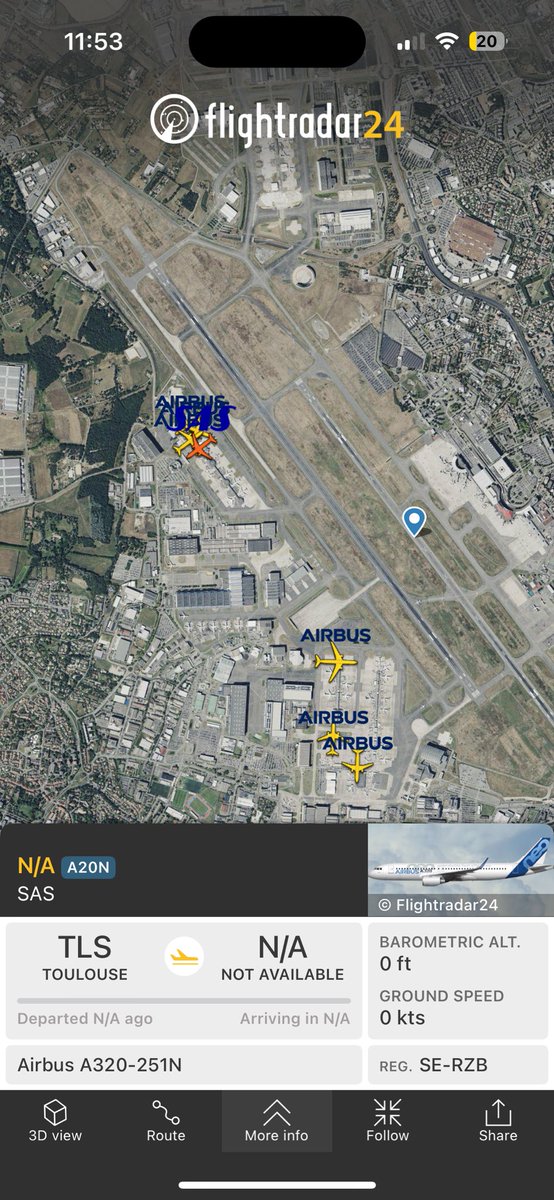 Leveringsdag for SAS! 

En flunkende ny Airbus A320neo-maskin står klar i Toulouse og skal i dag flys til København. Dette er den 78.maskinen av denne typen SAS får levert. 

Én maskin til kommer i år, før de fire siste kommer neste år og kompletterer flåten på 81 fly.