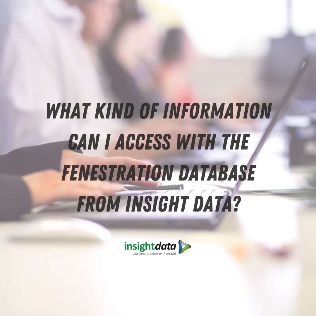 Insight Data (@insightdataltd) on Twitter photo FAQ Friday:
What info can you access with the Fenestration Database?
β‘οΈ 13,000+ fabricators & installers
β‘οΈ Contacts, direct emails, financials & more
Want to grow your business?
Get in touch!
π 01934 808 293
π§ hello@insightdata.co.uk
#InsightData #FAQFriday FAQ Friday:
What info can you access with the Fenestration Database?
β‘οΈ 13,000+ fabricators & installers
β‘οΈ Contacts, direct emails, financials & more
Want to grow your business?
Get in touch!
π 01934 808 293
π§ hello@insightdata.co.uk
#InsightData #FAQFriday