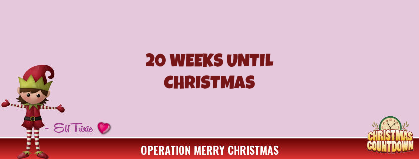 20 weeks until Christmas!