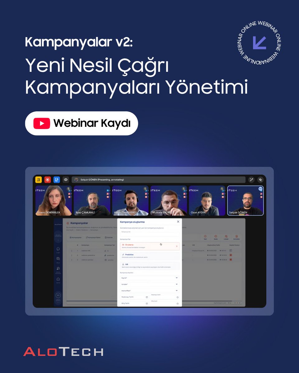 🎉 “Kampanyalar v2” webinarımıza gösterdiğiniz ilgi için teşekkürler!

📺 Kaçıranlar veya tekrar izlemek isteyenler için webinar kaydımız şimdi YouTube kanalımızda!
 🔗 youtube.com/watch?v=0G5Dlh…
