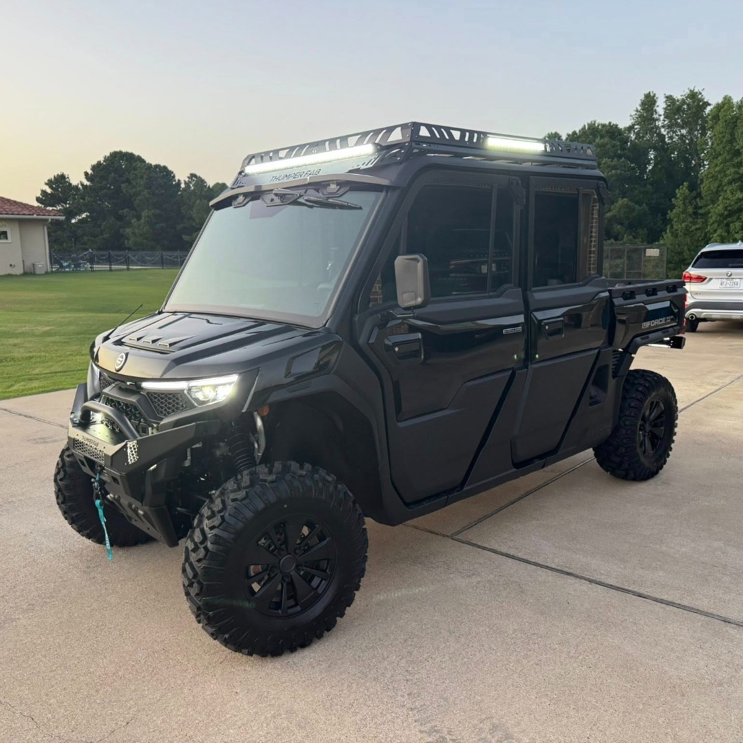 ThumperFab's tweet image. 💥 Upgrade Your UForce U10 PRO with Power &amp;amp; Protection 💥

Give your machine the muscle it deserves with our heavy-duty front bumper — built to take on brush, rough terrain, and unexpected impacts like a pro. 💪
#UForceU10PRO #OffroadGear #TrailReady
