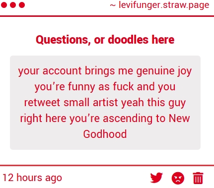 The retweeting one (i do nothing but looking at phone at the hall of gods)