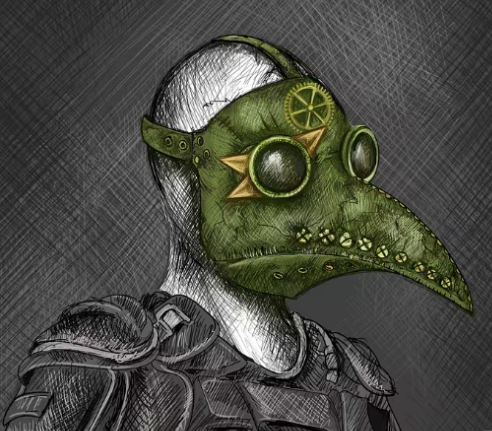 Nice plague mask god on the floor <a href="/TheFracture_/">The Fracture</a>