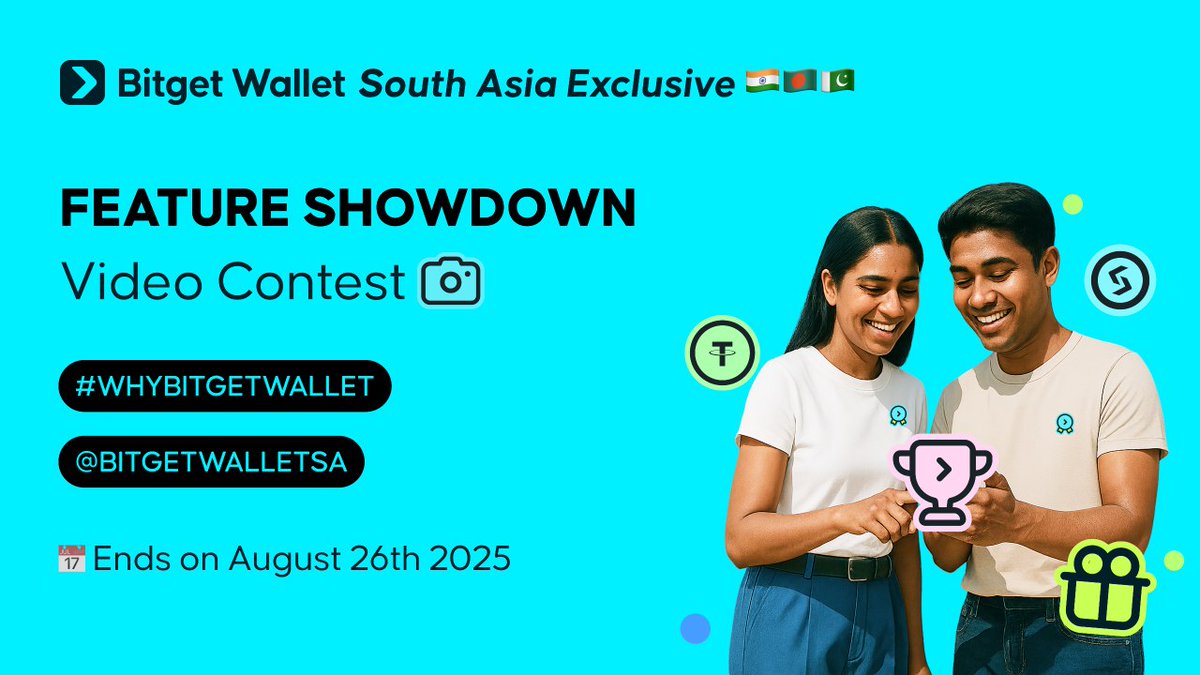 BitgetWalletSA's tweet photo. Ready to show the world #WhyBitgetWallet? 🎥🔥

We’re calling on all creators to spotlight the most unique features of Bitget Wallet and tell the world what makes it different!

🎬 Bitget Wallet Feature Showcase Contest
📅 Aug 8 – Aug 22, 2025

🎯 Make a short video or reel highlighting at least TWO standout features of Bitget Wallet. Be real, be fun, or be deep – just be YOU!

💡 Feature ideas (just examples):
• Lifestyle
• Faucet Center
• Airdrop Checker
• Get Sol Rent
• GetGas
• Sol Paymaster

🏆 Prizes
🥇 1st – $150
🥈 2nd – $100
🥉 3rd – $75
🏅 4th–10th – $30 each

✅ How to Participate:

1. Pick any 2 features of Bitget Wallet

2. Create a reel or video explaining/showcasing them

3. Post it on Twitter with #WhyBitgetWallet

4. Tag @BitgetWalletSA + @BitgetWallet

5. Add your Bitget Wallet referral link (important)

5. Submit your entry via this form: https://t.co/tiI3sn5vG7

📌 Multiple entries allowed
🚀 Top videos will be amplified by @BitgetWalletSA & @BitgetWallet

Let’s show the world why Bitget Wallet is the future of Web3 🔥
#WhyBitgetWallet