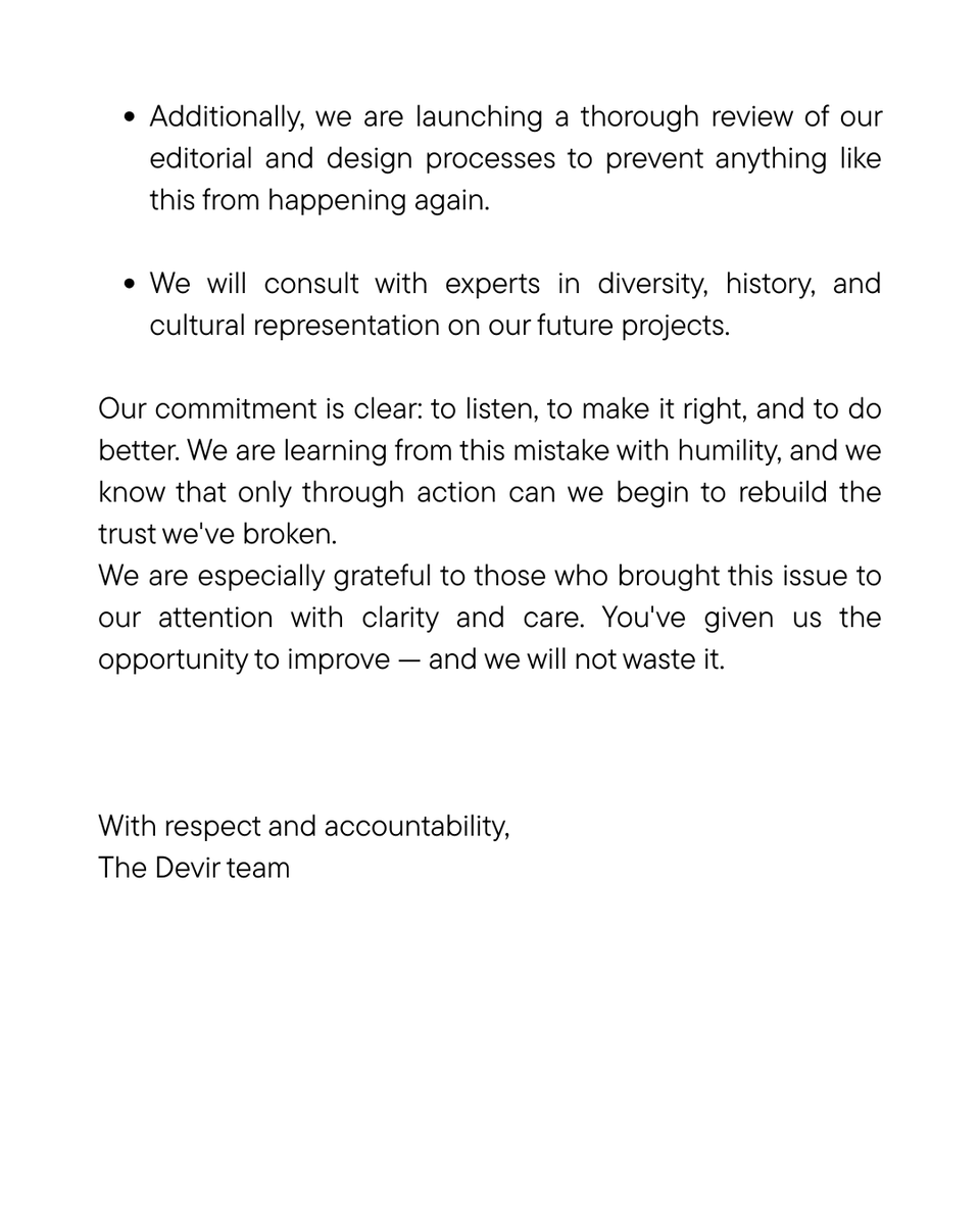 We recognize that an apology is not enough. We acknowledge Ace of Spades included inappropriate content. We take full responsibility, apologize, and are taking immediate action. Our commitment: listen, make it right, do better. Only action can rebuild the trust we’ve broken.