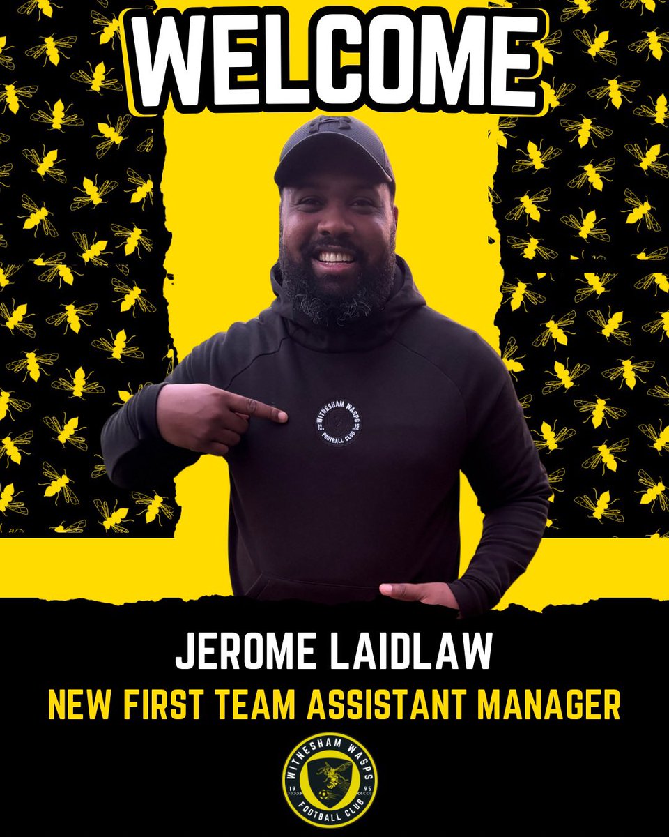 witneshamwasps's tweet image. The club are delighted to announce the appointment of @JayLaidlaw as first team assistant manager! 🤝

Jay brings a wealth of experience from both his playing career and as former manager of primary cup winners Melton Utd &amp;amp; more recently as Assistant at Trimley. 

#UpTheWasps🐝