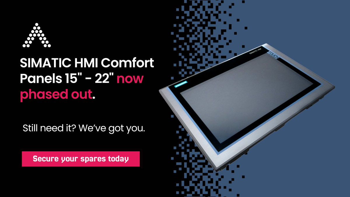 Did your go-to HMI just get phased out? 
 
Don’t worry, we can swiftly supply your phased-out SIMATIC Comfort Panels, so your line keeps moving.
 
Stay operational 👉 bit.ly/4ms38Ch
 
#DowntimeDefender #LegacyParts #AutomationSupport #EOLSolutions #EUAutomation