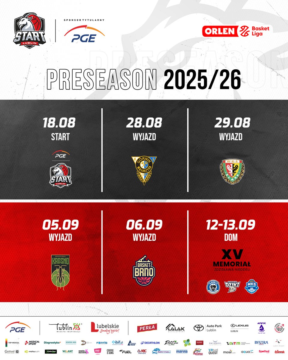 Tak wygląda nasz plan przygotowań do nadchodzącego sezonu 🏀🔥 Szczegóły: tiny.pl/kd_vntsm 👌

#Lublin #Lubelskie #plkpl #WeAreFamily 🔴⚫