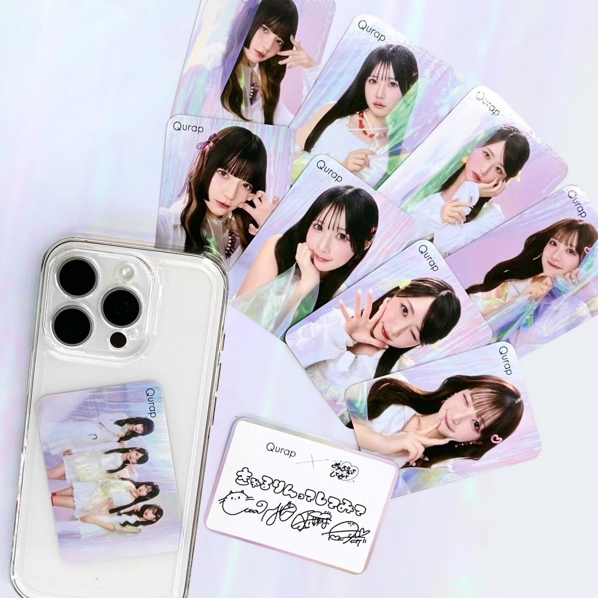 『Qurap × きゅるりんってしてみて』
撮り下ろしトレーディングカード、もうGETした？☺️

スマホケースやトレカキーホルダーに収まるサイズだから、いつでもきゅるちゃんとお出かけできる🎶

💛💜🩷❤️
#キュラップできゅるりんしてみて