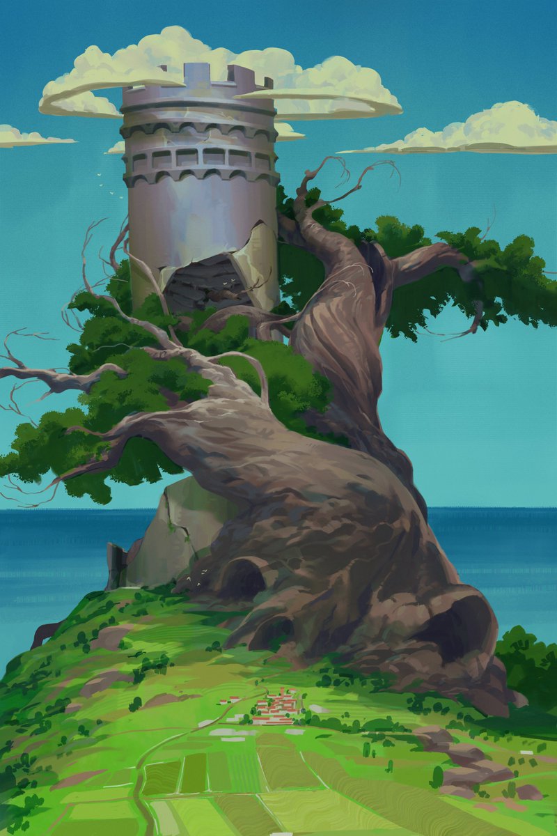 Pohon gede #イラスト #tree #fantasy