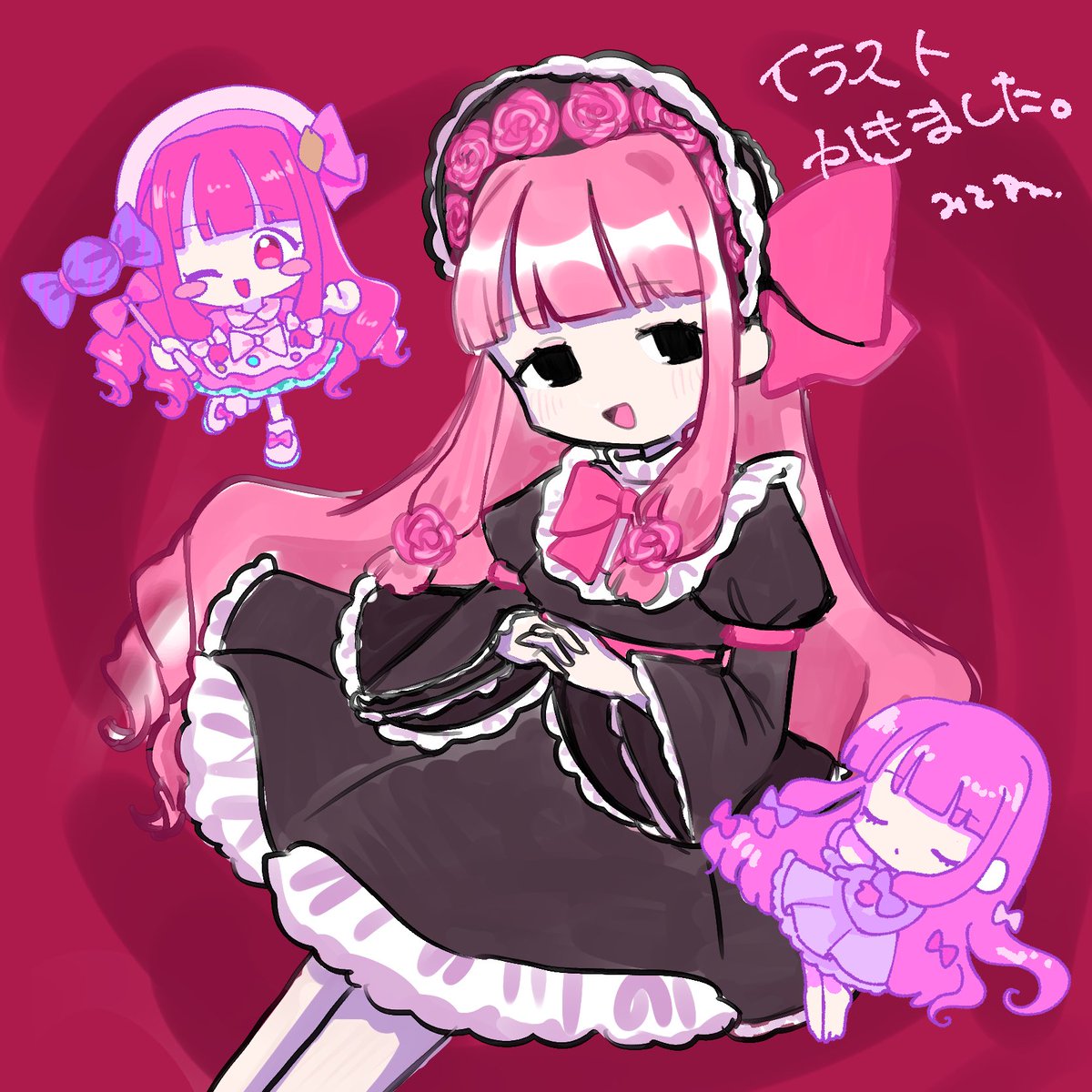 衣装考えたり、キャラクター描いたりしました🌷☝️🩷💜沢山聞いて沢山