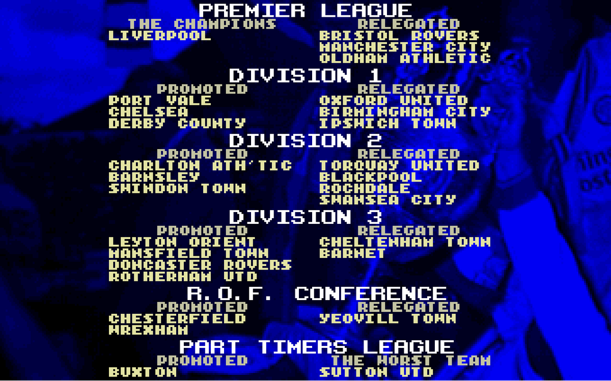 g00nFM's tweet photo. Season 3

Made a couple of signings to add another star to the team rating, it was almost enough for another promotion. Lost to Swindon in the playoff semis. (A few teams missing a game again...)

Much like before, struggling with the wages+bills being bigger than gate receipts. https://t.co/K2iRaxkMy0