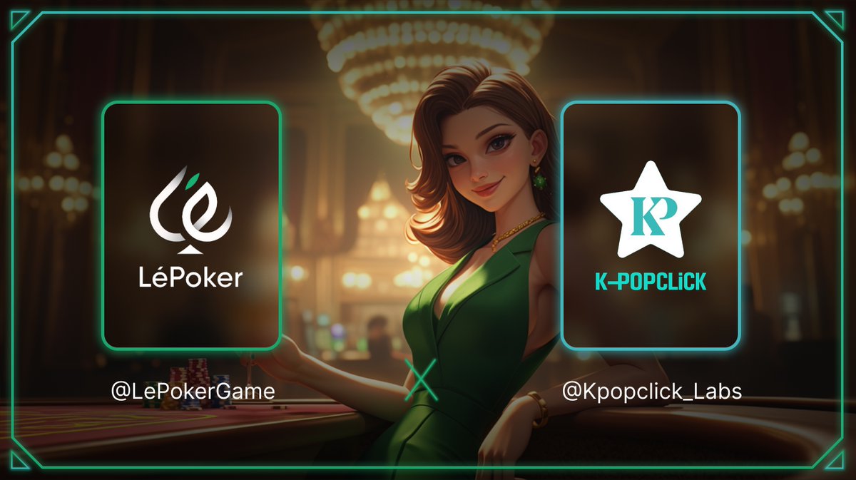 LéPoker (@lepokergame) on Twitter photo 🎉 Partnership Announcement 🎉
Annyeong, Sharks! 🦈
We’re excited to partner with <a href="/Kpopclick_Labs/">KpopClick Labs</a>, a Web3 platform bringing K-pop artists and fans closer than ever!
With global auditions across 32 countries and an upcoming K-pop festival, Kpop Click is redefining fan engagement 🎉 Partnership Announcement 🎉
Annyeong, Sharks! 🦈
We’re excited to partner with <a href="/Kpopclick_Labs/">KpopClick Labs</a>, a Web3 platform bringing K-pop artists and fans closer than ever!
With global auditions across 32 countries and an upcoming K-pop festival, Kpop Click is redefining fan engagement