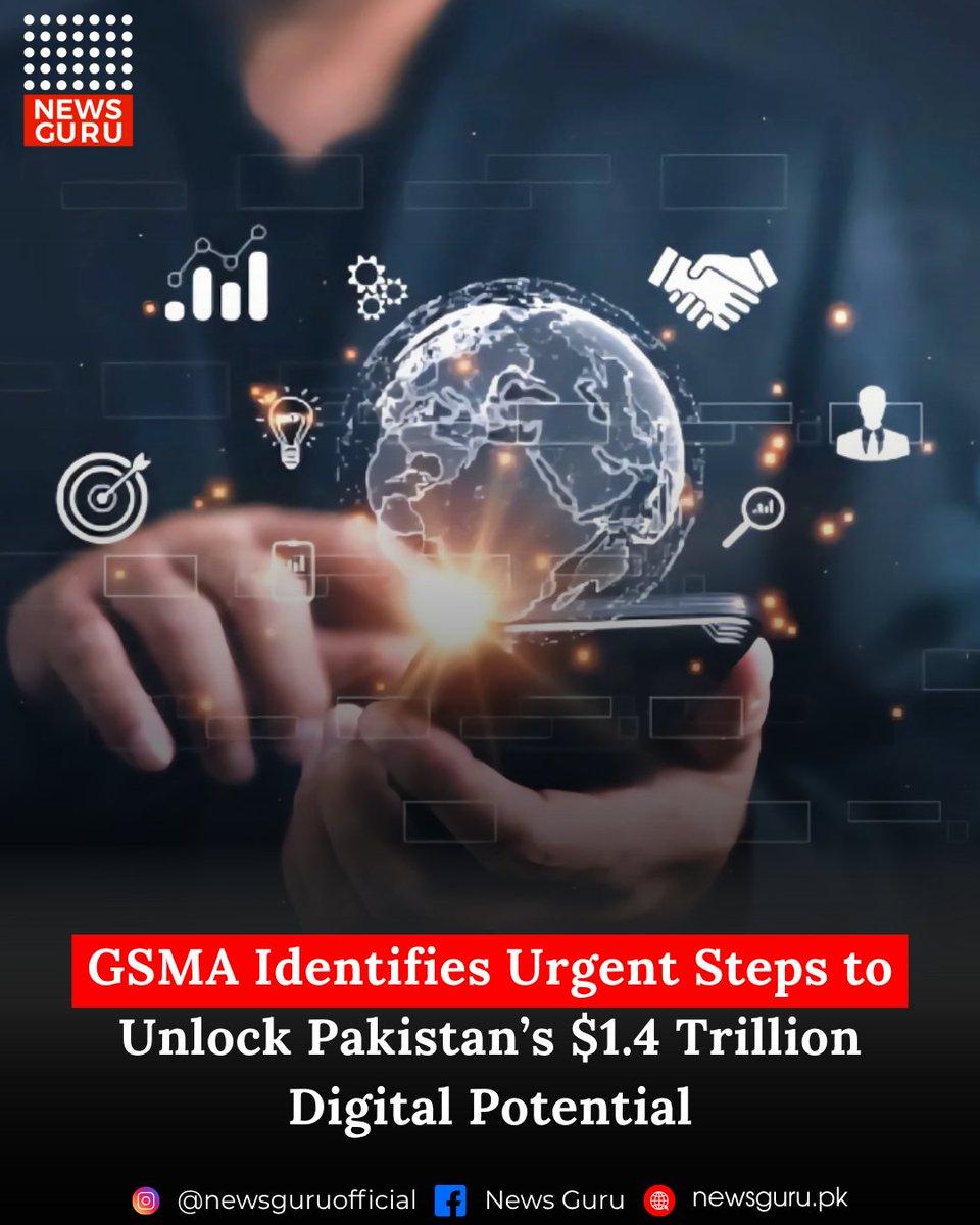 newsgurupk's tweet image. GSMA highlights urgent steps needed to unlock Pakistan&apos;s $1.4 trillion digital potential, paving the way for a tech-driven future.

Read More : newsguru.pk/pakistan/gsma-…

#NewsGuru #GSMA #DigitalPotential #PakistanTech #DigitalEconomy #TechGrowth #Innovation #FutureOfPakistan
