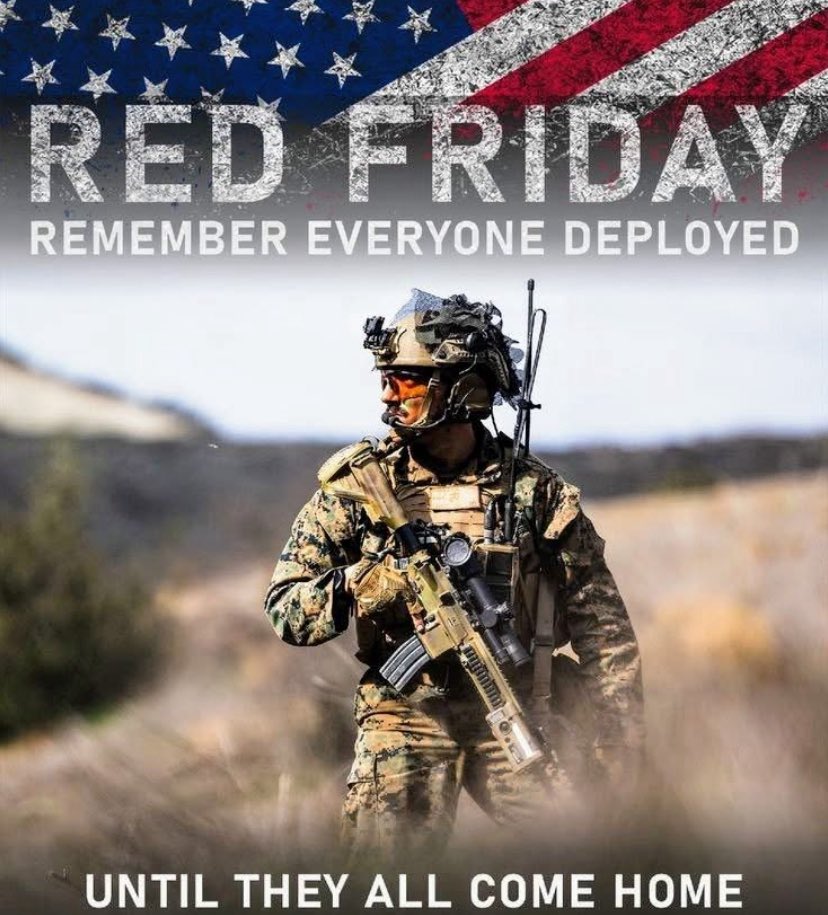 HAPPY RED FRIDAY Veterans &amp; Patriots! 🇺🇸🌎⚓️⚔️✈️👊🏻