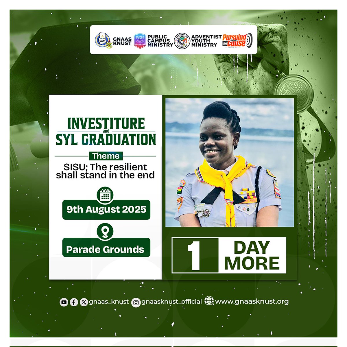 INVESTITURE AND SYL GRADUATION

No long talks🤫🤫🤫
We are almost there to crown our resilients.👮👮🏿‍♂️
Come and seeeeee ooooo🥳🥳
>🔥🔥🔥Tomorrow is the Day