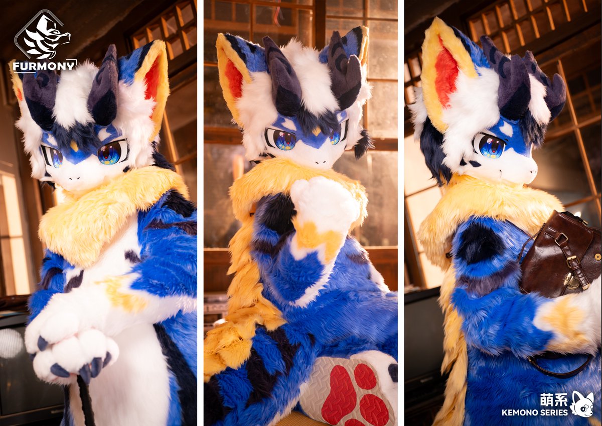 「New Commission Finished」

“Longing should be blue — that specific hue when night dissolves into dawn, where darkness bleeds into light.” 
Thanks for the trust from <a href="/lanming0124/">澜铭surge</a> 

 #furmony #furry #fursuit #鸿萌造物