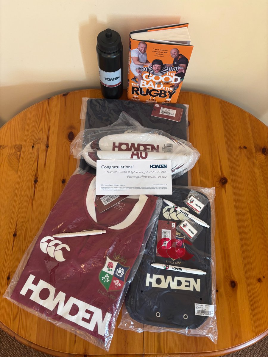 Gerbera4U's tweet photo. Thank you very much @howdenlocaluk for my amazing prize package that I won in your recent competition.  I am thrilled to have won! Thank you also for sending out my prize bundle so quickly too. #Lions2025 #HowdenRugby #GoodBadRugby #Howden #HowdenInsurance https://t.co/Ux18iGrT1c