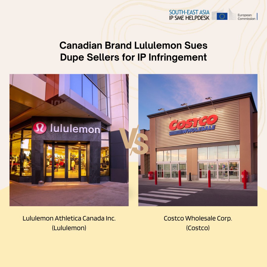 🔔 Lululemon sued Costco in US-CA for selling lookalike products that allegedly infringe its IPRs. The lawsuit follows failed cease-and-desist efforts &amp; seeks to stop sales, recover losses and underscores rising IP risks from popular, lower-cost dupes.

➡️ ow.ly/VIcR50WBV4l