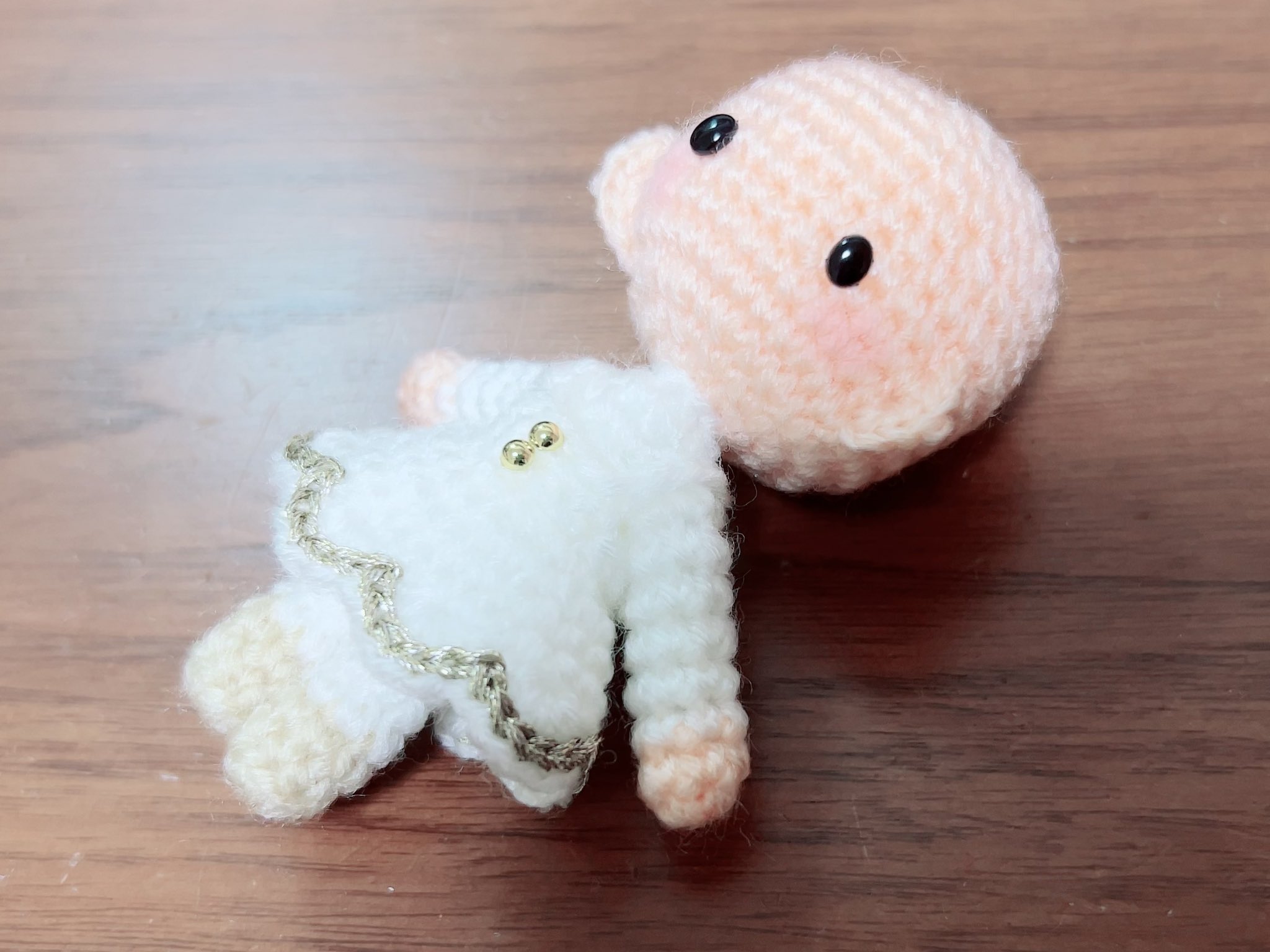 ちびもか様　あみぐるみのオーダーありがとうございました！⸜(*ˊᵕˋ*)⸝‬ あみぐるみ「おひなさま・おだいりさま（うさぎ）」～ひな祭り
