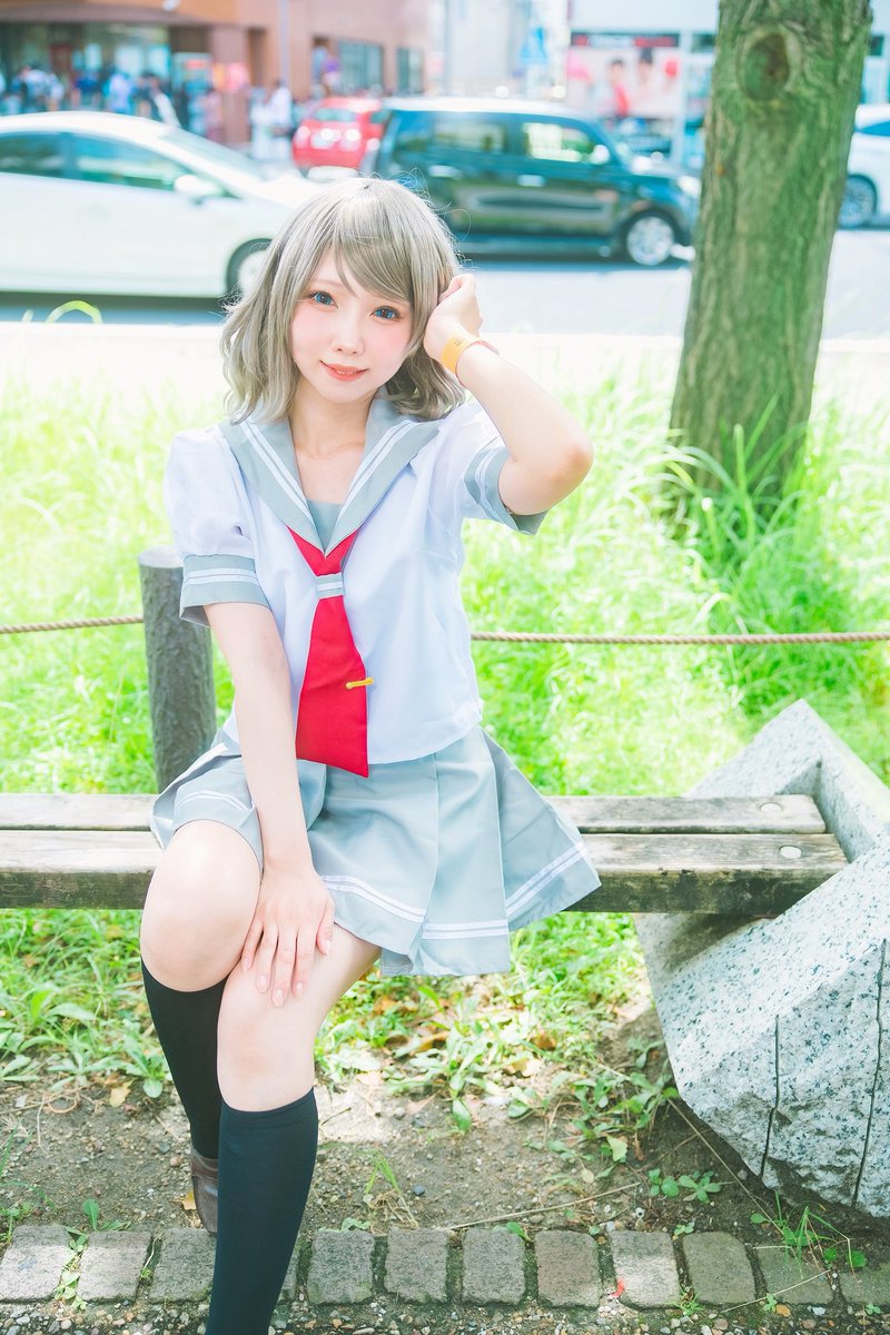 Na_o_nyan0202's tweet photo. ※コスプレ

久しぶりに制服の曜ちゃん✨

Aqoursは冬服もいいけど

夏服がすごい好き⚓️

 #ビビコス https://t.co/IBesYdVKej