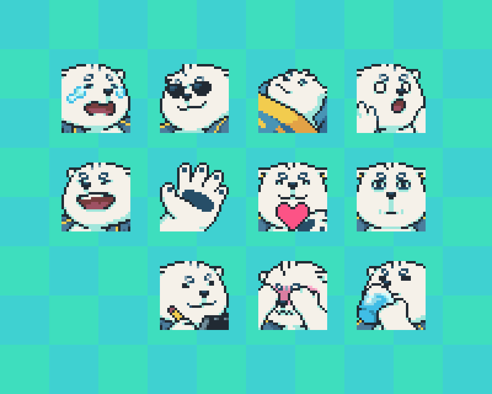 kumasnore's tweet image. Some reworked twitch emotes!
