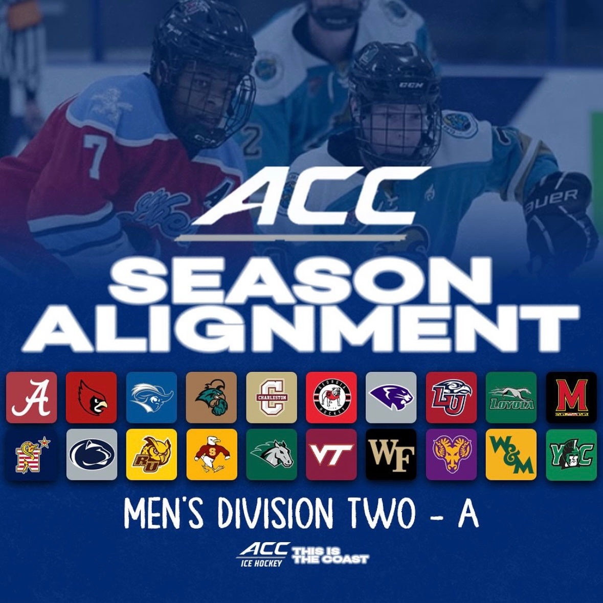 We can not forget about our <a href="/ACCHockey/">ACC Hockey</a> M2A team.  Teams in their division will be High Point, Liberty, &amp; Virginia Tech.  #GoDeacs