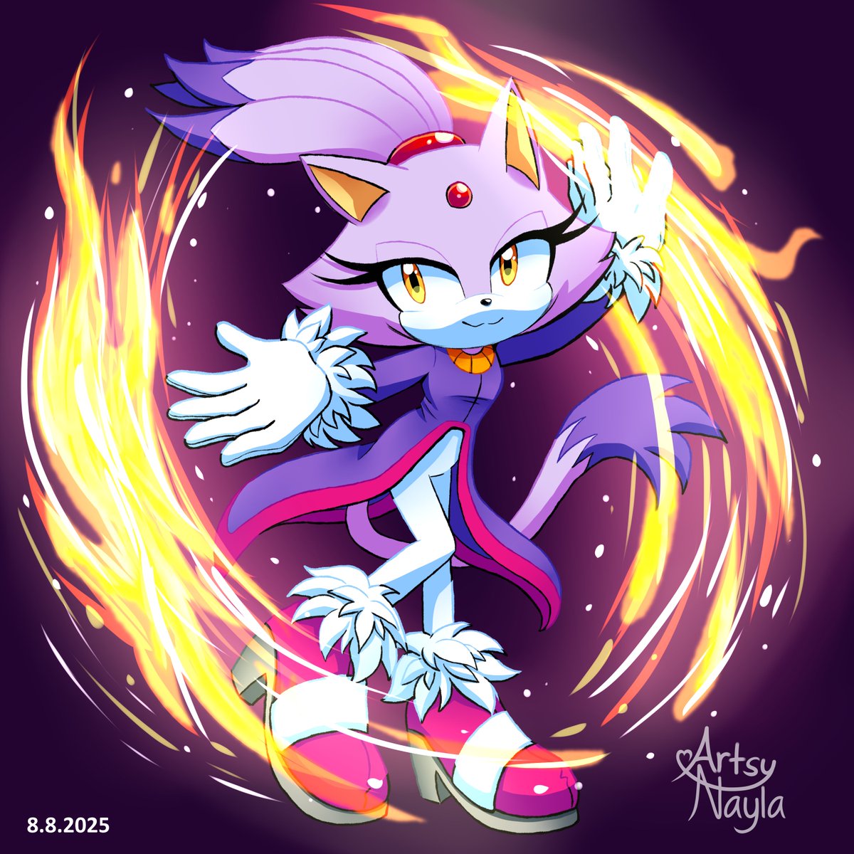 Blaze the Cat

My first time drawing her! 
&gt;w&lt; 💜

#artsy_nayla #art #digitalart #DigitalArtist #artwork #ArtistOnTwitter #sonicfanart #sonic #blazethecat