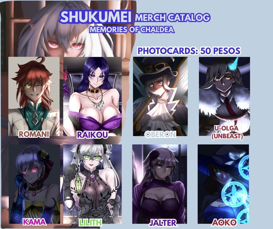 Void_shukumei's tweet photo. Hello Masters in PH!! Visit our table on Memories of Chaldea Fan event hosted by @FatePhilippines✨

See you over the same sky👋✨
#MemoriesOfChaldea #FPH #FGO https://t.co/Nhyb74MV8a