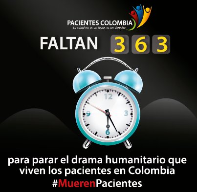 Pacientes Colombia (@pacientesco) on Twitter photo #ATENCIÓN
Faltan 363 días para finalizar el gobierno de <a href="/petrogustavo/">Gustavo Petro</a> dónde las VÍCTIMAS del ESTADO son los PACIENTES, FAMILIAS y CUIDADORES.
Presidente la salud no es de derecho ni de izquierda es de todos, PARE LA CRISIS, NO MAS MUERTOS
#MuerenPacientes #ATENCIÓN
Faltan 363 días para finalizar el gobierno de <a href="/petrogustavo/">Gustavo Petro</a> dónde las VÍCTIMAS del ESTADO son los PACIENTES, FAMILIAS y CUIDADORES.
Presidente la salud no es de derecho ni de izquierda es de todos, PARE LA CRISIS, NO MAS MUERTOS
#MuerenPacientes