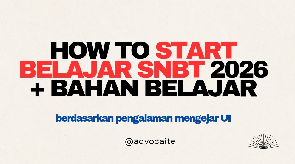 advocaite's tweet image. pengalaman belajar SNBT 2026! 
⛔️ as anak yang pernah gapyear dan semigapyear 😆

- ada tips belajar dan bahan belajar! yuk simak thread ini

#studytwt #AMBISVERSE