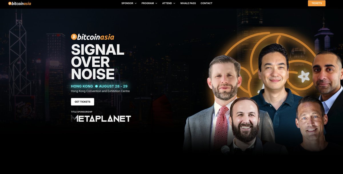 超开心8月底香港的 Bitcoin Asia 大会终于来了！👋

就在 WebX 之后，我们还能在香港再聚一次，继续聊比特币的那些真料，期待和小伙伴们再聚