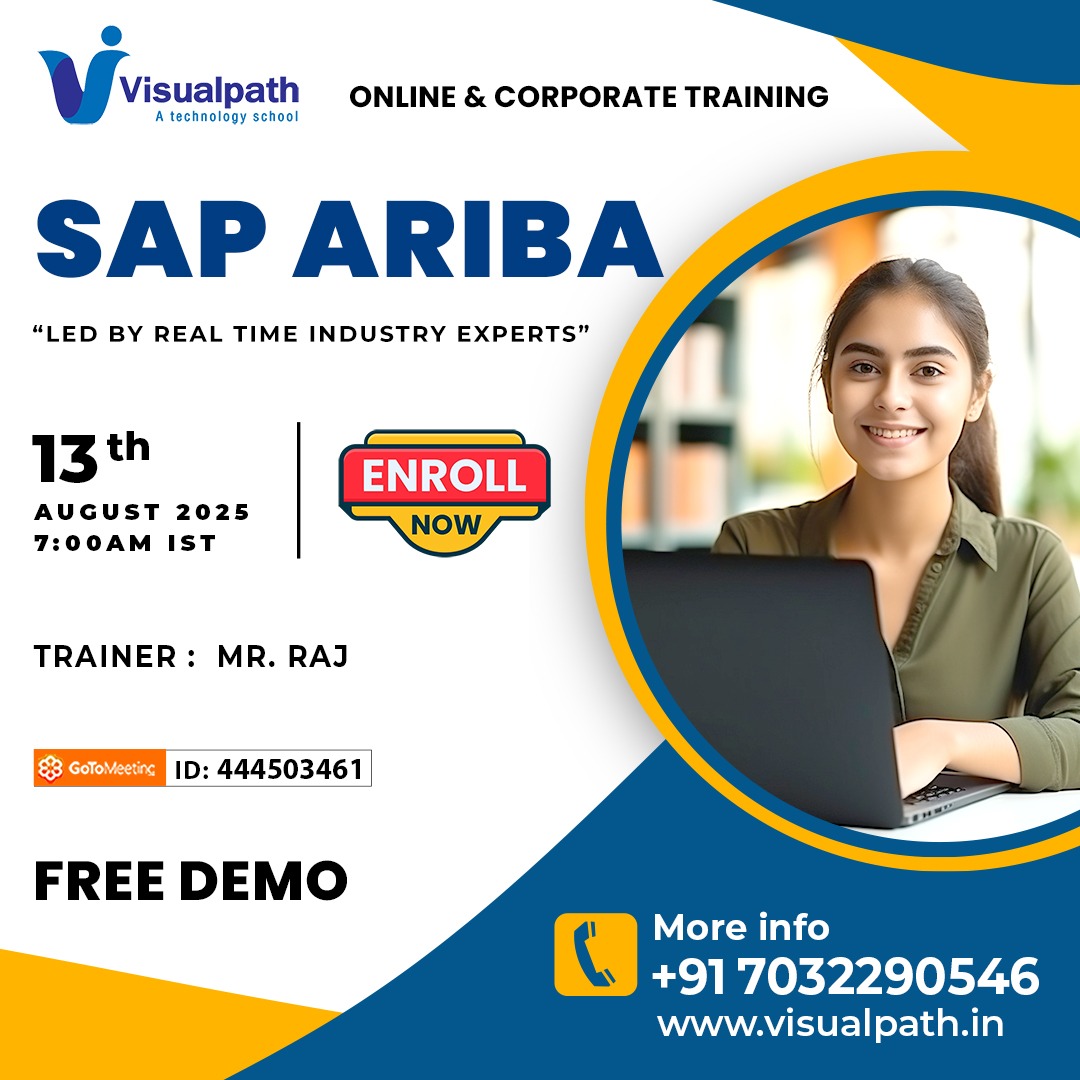 VisualpathPro's tweet image. 🌟 Upcoming FREE Demo – SAP ARIBA Training by Visualpath 🌟
🚀 Kickstart your SAP career with #Visualpath 
📅 Date: 13th August 2025 🕖 Time: 7:00 AM IST
👨‍🏫 Trainer: Mr. Raj (Real-time Industry Expert)
🔗 Join the Demo Live: meet.goto.com/444503461