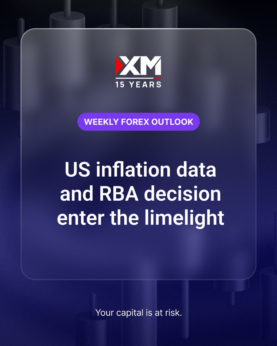 XM_COM's tweet photo. With #investors adopting a more dovish stance on #Fed rates, the US #CPI , PPI and #retailssales data may be closely watched. The #RBA decision and the UK #GDP are also on tap.
Don’t miss our #WeekAhead analysis 👉
https://t.co/eYMzTH1jkw
#XM #WeeklyForexOutlook https://t.co/HiG1ZUW5Vs