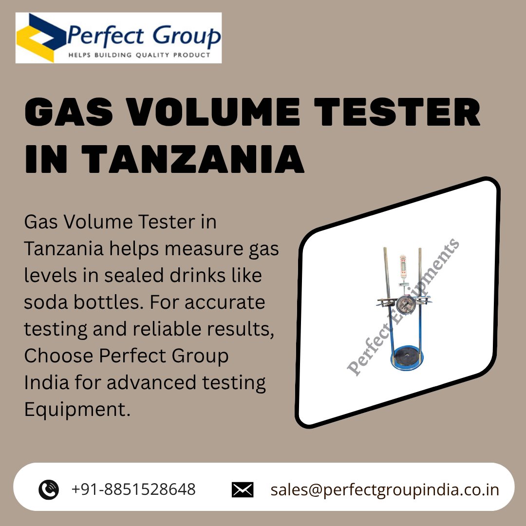 itnucleus218649's tweet image. Gas Volume Tester in Tanzania

To measure gas levels in sealed drinks like soda or sparkling water, the Gas Volume Tester in Tanzania is the equipment.

Visit Us:perfectgroupindia.co.in/gas-volume-tes…

#GasVolumeTester #BeverageTesting #DrinkQualityControl #PerfectGroupIndia #TanzaniaIndustries